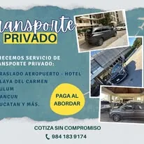 Transporte privado y rutas disponibles